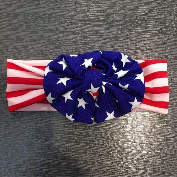 K July 4th Patriotic Stars and Stripes Headband - Picture 2 of 4
